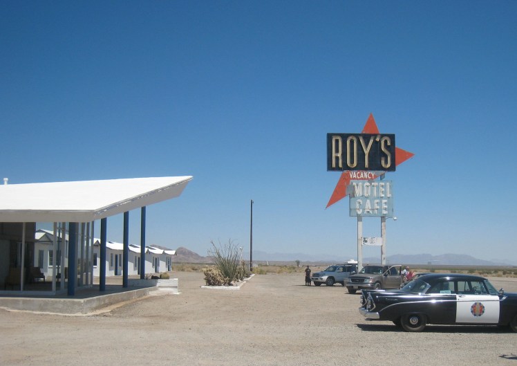 The amazing Roy's in Amboy, CA- Being restored,currently just a gas station
