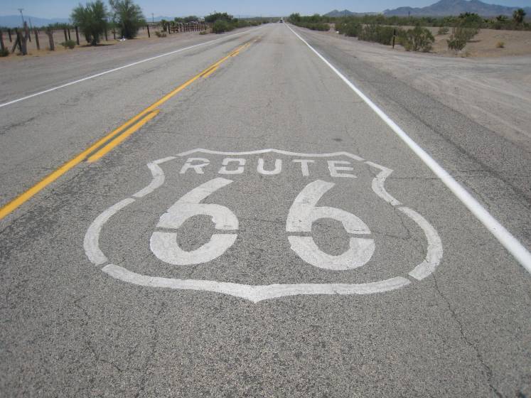 Route 66 in the desert
