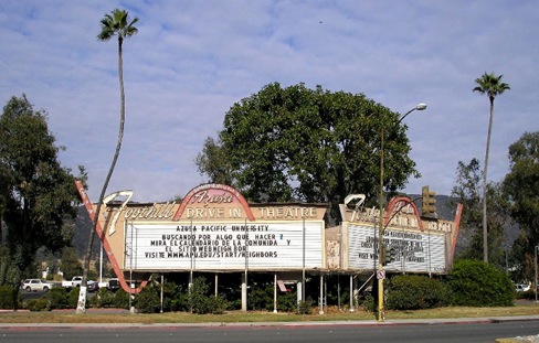 Drive-in theater- all that's left is the sifn